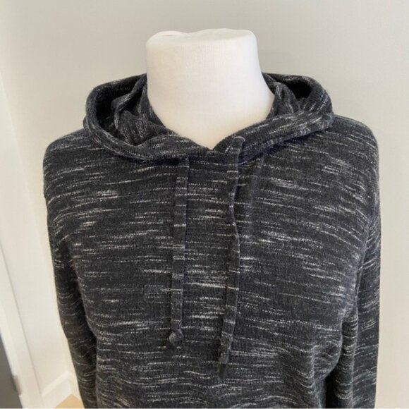 Club Monaco Ralph Lauren 100% merino wool sweater hood black white large unisex - Picture 5 of 14